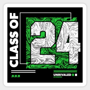 Class of 2024 Urban Streetwear // Graduation Class of '24 Green Sticker